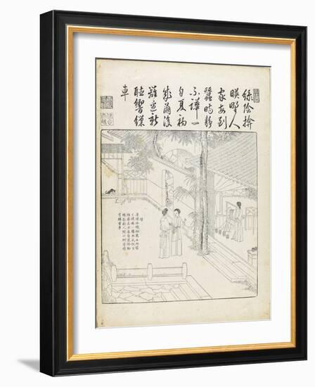 Recueil du Yuzhi gengzhitu "tableau du labourage et du tissage"-null-Framed Giclee Print