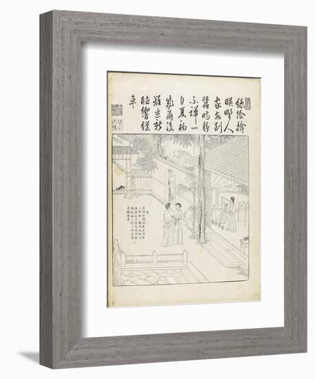 Recueil du Yuzhi gengzhitu "tableau du labourage et du tissage"-null-Framed Giclee Print