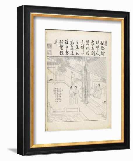 Recueil du Yuzhi gengzhitu "tableau du labourage et du tissage"-null-Framed Giclee Print