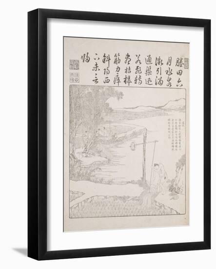 Recueil du Yuzhi gengzhitu "tableau du labourage et du tissage"-null-Framed Giclee Print