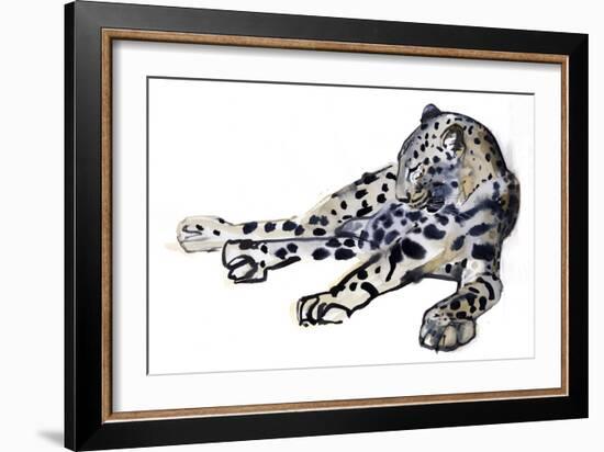 Recumbent (Arabian Leopard), 2008-Mark Adlington-Framed Giclee Print