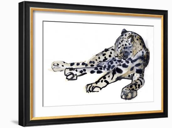 Recumbent (Arabian Leopard), 2008-Mark Adlington-Framed Giclee Print