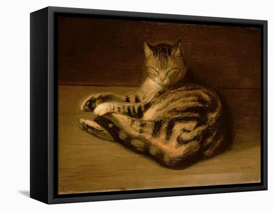 Recumbent Cat, 1898-Théophile Alexandre Steinlen-Framed Premier Image Canvas