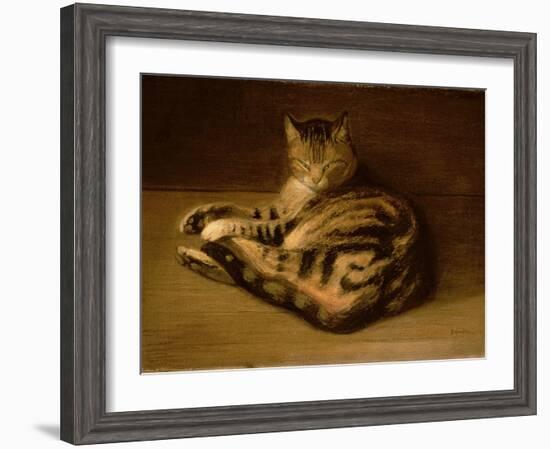 Recumbent Cat, 1898-Théophile Alexandre Steinlen-Framed Giclee Print