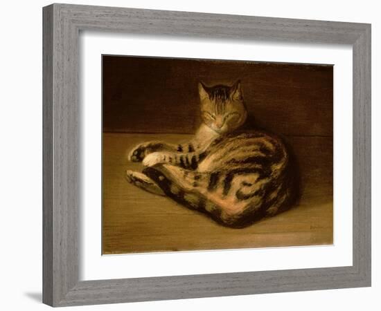 Recumbent Cat, 1898-Théophile Alexandre Steinlen-Framed Giclee Print