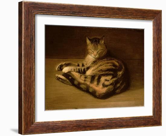 Recumbent Cat, 1898-Théophile Alexandre Steinlen-Framed Giclee Print