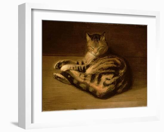 Recumbent Cat, 1898-Théophile Alexandre Steinlen-Framed Giclee Print