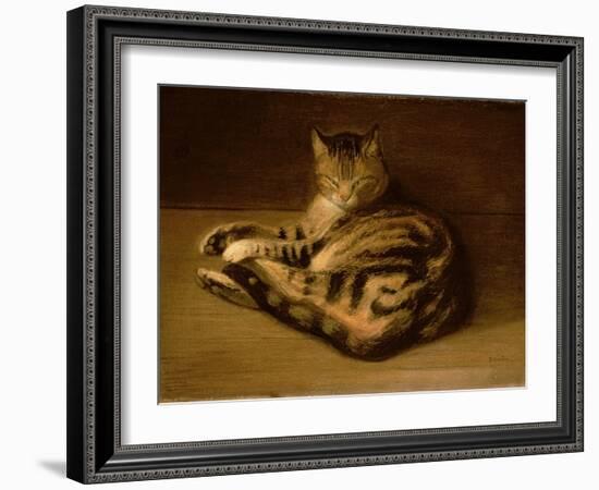 Recumbent Cat, 1898-Théophile Alexandre Steinlen-Framed Giclee Print