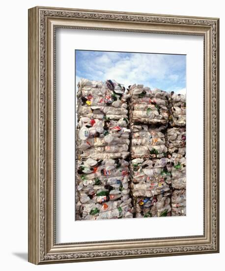 Recycling Industry Plastic and Paper Bound for Shipment Ecology-Bill Bachmann-Framed Photographic Print