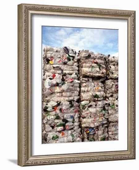 Recycling Industry Plastic and Paper Bound for Shipment Ecology-Bill Bachmann-Framed Photographic Print