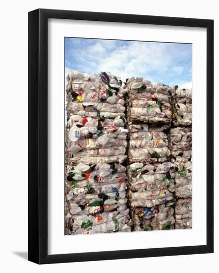 Recycling Industry Plastic and Paper Bound for Shipment Ecology-Bill Bachmann-Framed Photographic Print