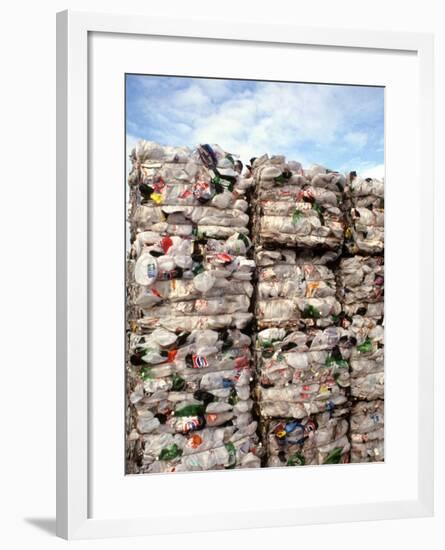 Recycling Industry Plastic and Paper Bound for Shipment Ecology-Bill Bachmann-Framed Photographic Print