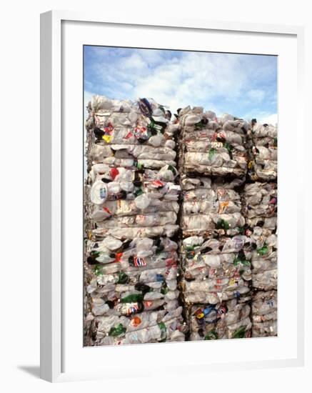 Recycling Industry Plastic and Paper Bound for Shipment Ecology-Bill Bachmann-Framed Photographic Print