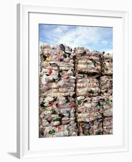 Recycling Industry Plastic and Paper Bound for Shipment Ecology-Bill Bachmann-Framed Photographic Print