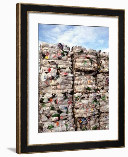 Recycling Industry Plastic and Paper Bound for Shipment Ecology-Bill Bachmann-Framed Photographic Print