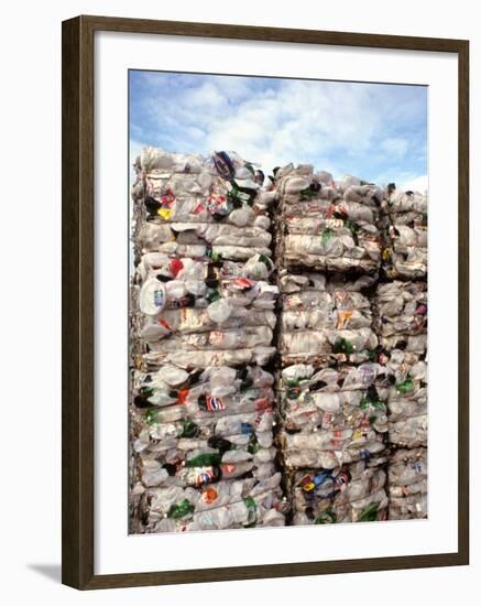 Recycling Industry Plastic and Paper Bound for Shipment Ecology-Bill Bachmann-Framed Photographic Print