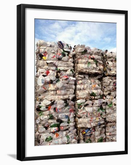 Recycling Industry Plastic and Paper Bound for Shipment Ecology-Bill Bachmann-Framed Photographic Print