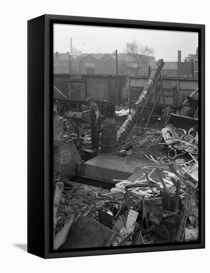Recycling Scrap, Rotherham, South Yorkshire, 1965-Michael Walters-Framed Premier Image Canvas