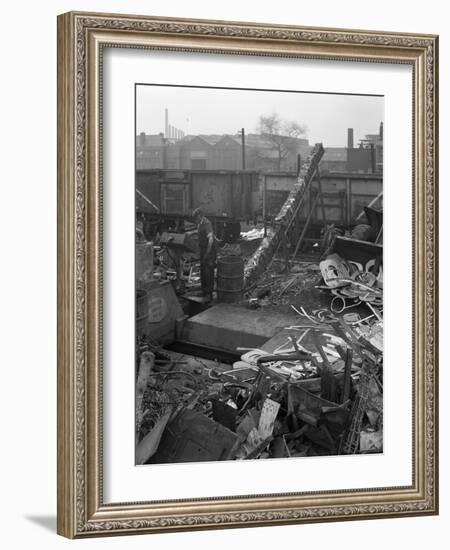Recycling Scrap, Rotherham, South Yorkshire, 1965-Michael Walters-Framed Photographic Print