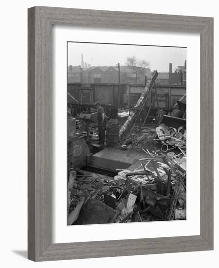 Recycling Scrap, Rotherham, South Yorkshire, 1965-Michael Walters-Framed Photographic Print