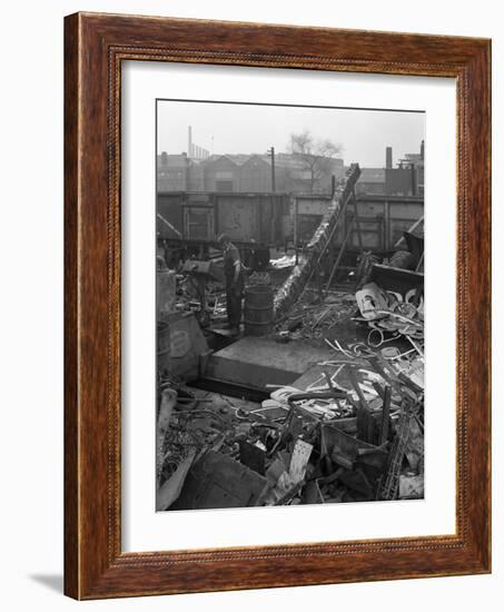 Recycling Scrap, Rotherham, South Yorkshire, 1965-Michael Walters-Framed Photographic Print