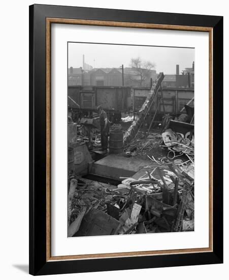 Recycling Scrap, Rotherham, South Yorkshire, 1965-Michael Walters-Framed Photographic Print