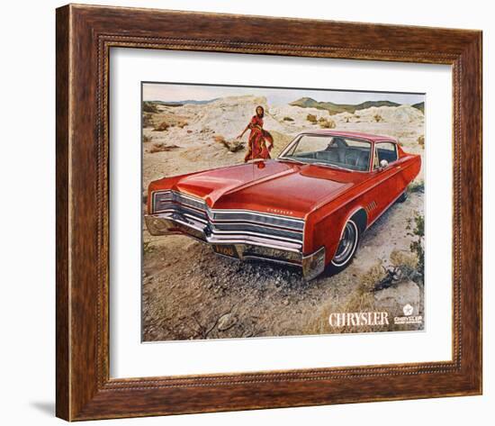 Red 1968 Chrysler-null-Framed Art Print