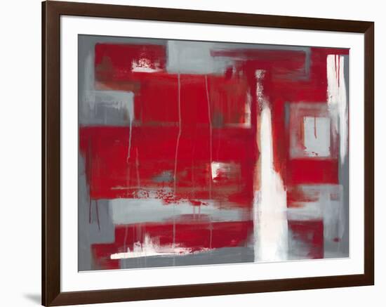 Red Abstract-Leigh Banks-Framed Art Print