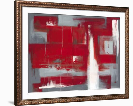 Red Abstract-Leigh Banks-Framed Art Print