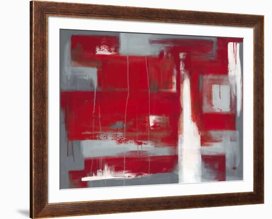 Red Abstract-Leigh Banks-Framed Art Print