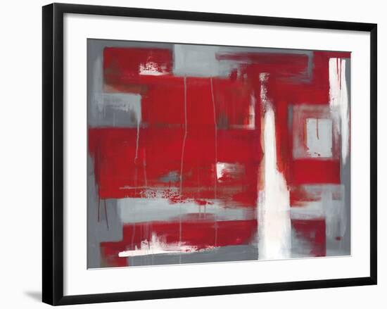 Red Abstract-Leigh Banks-Framed Giclee Print