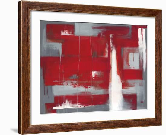 Red Abstract-Leigh Banks-Framed Giclee Print