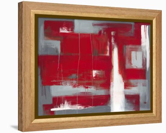 Red Abstract-Leigh Banks-Framed Stretched Canvas