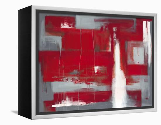 Red Abstract-Leigh Banks-Framed Stretched Canvas