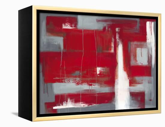 Red Abstract-Leigh Banks-Framed Stretched Canvas