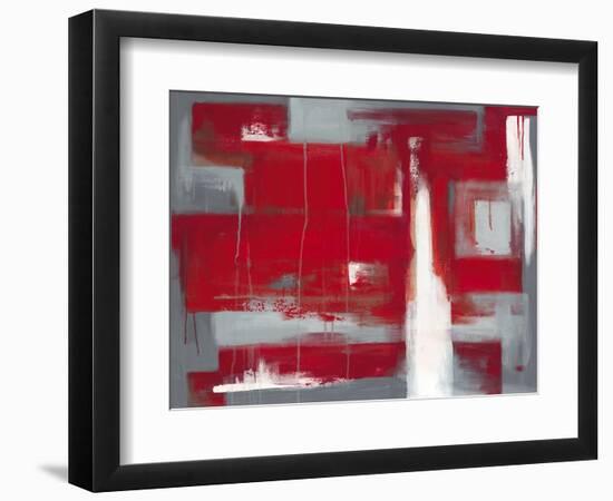 Red Abstract-Leigh Banks-Framed Premium Giclee Print