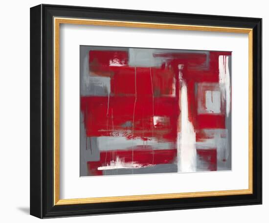 Red Abstract-Leigh Banks-Framed Premium Giclee Print