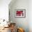 Red Abstract-Leigh Banks-Framed Art Print displayed on a wall