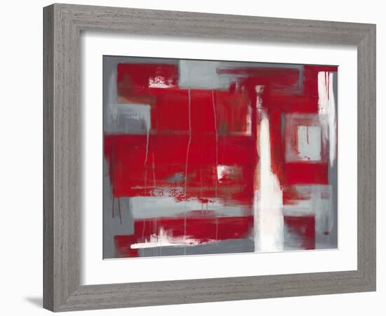 Red Abstract-Leigh Banks-Framed Art Print