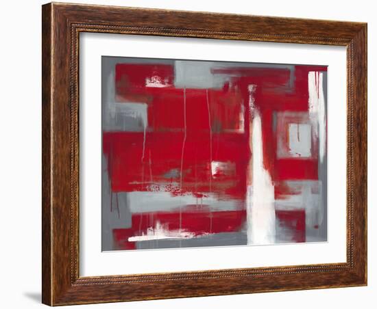Red Abstract-Leigh Banks-Framed Art Print