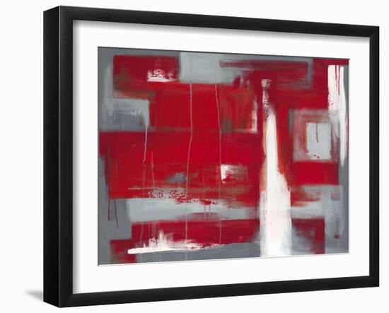 Red Abstract-Leigh Banks-Framed Art Print