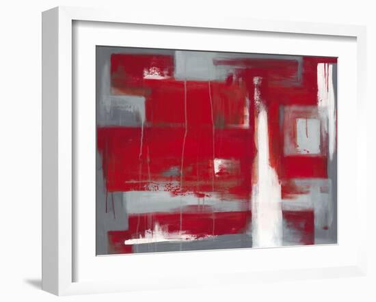 Red Abstract-Leigh Banks-Framed Art Print