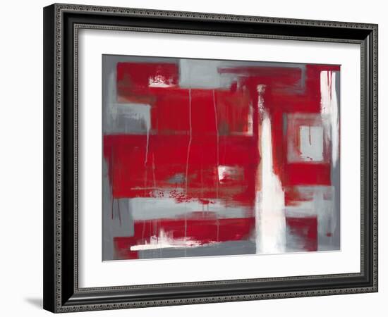 Red Abstract-Leigh Banks-Framed Art Print