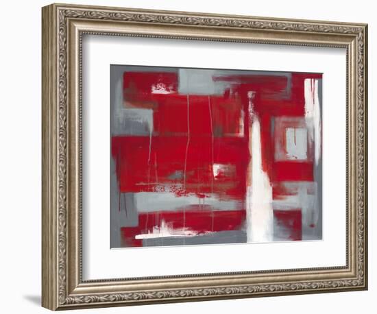 Red Abstract-Leigh Banks-Framed Art Print