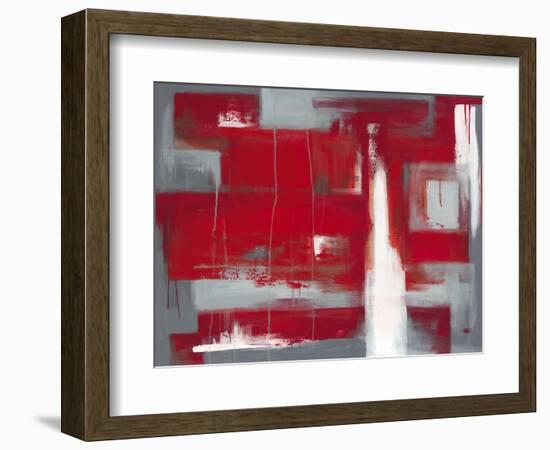 Red Abstract-Leigh Banks-Framed Art Print