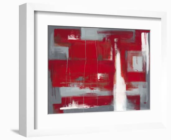 Red Abstract-Leigh Banks-Framed Art Print