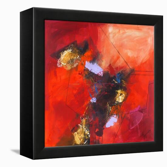 Red Abstract-null-Framed Stretched Canvas