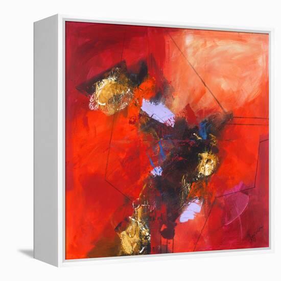 Red Abstract-null-Framed Stretched Canvas