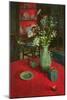 Red Alcove with Daisies (Oil on Canvas)-Susan Ryder-Mounted Giclee Print