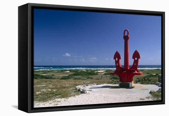 Red Anchor, Lost Seaman Memorial, Aruba-George Oze-Framed Premier Image Canvas